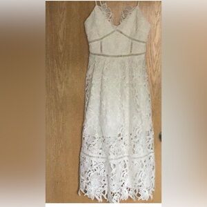 Free People white lace maxi dress